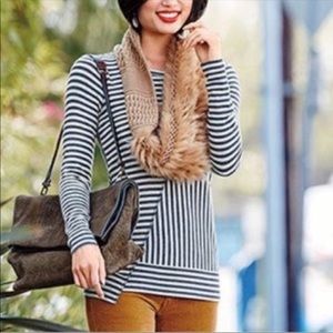 CABi Navy Striped Long Sleeve ‘Ernest’ Tee #3228